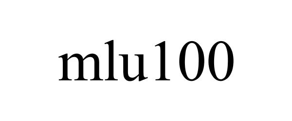 Trademark Logo MLU100