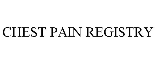  CHEST PAIN REGISTRY