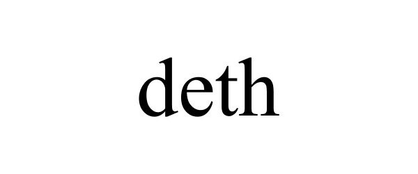 Trademark Logo DETH