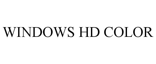  WINDOWS HD COLOR