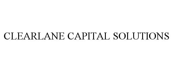  CLEARLANE CAPITAL SOLUTIONS
