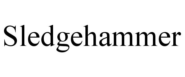 Trademark Logo SLEDGEHAMMER
