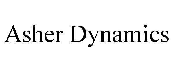 Trademark Logo ASHER DYNAMICS