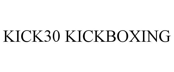  KICK30 KICKBOXING