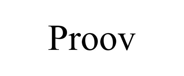 Trademark Logo PROOV