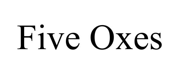 Trademark Logo FIVE OXES