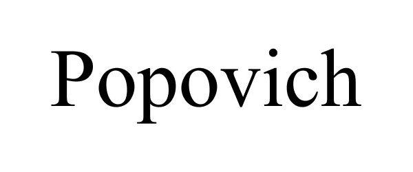 Trademark Logo POPOVICH