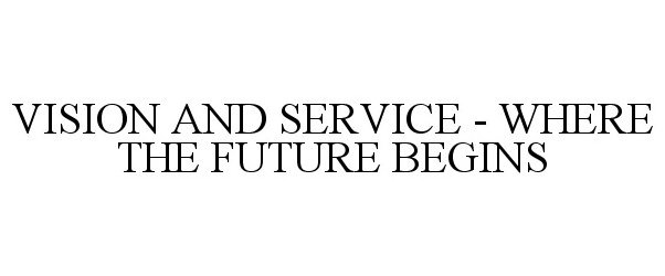  VISION AND SERVICE - WHERE THE FUTURE BEGINS