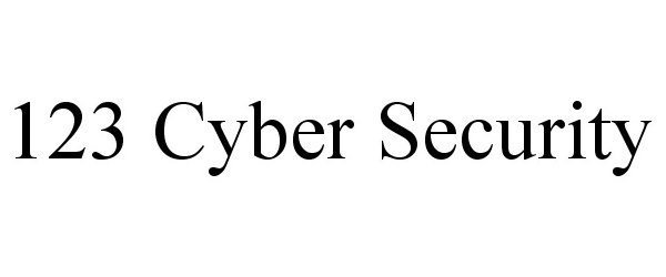 Trademark Logo 123 CYBER SECURITY