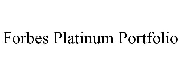 Trademark Logo FORBES PLATINUM PORTFOLIO
