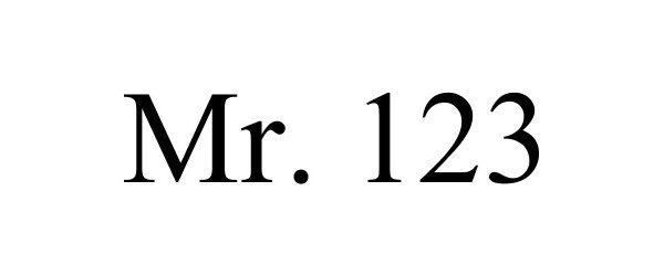 Trademark Logo MR. 123