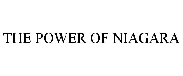  THE POWER OF NIAGARA