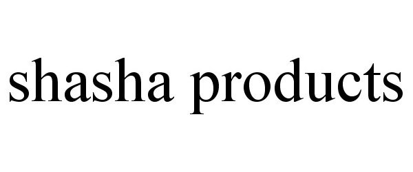 Trademark Logo SHASHA PRODUCTS