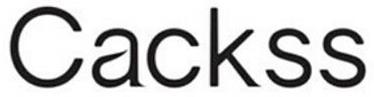 Trademark Logo CACKSS