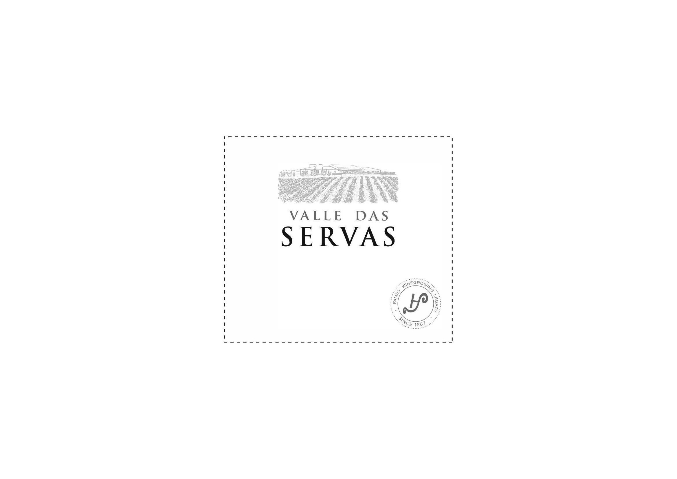 Trademark Logo VALLE DAS SERVAS · FAMILY WINEGROWING LEGACY · SINCE 1667