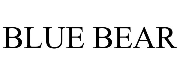 Trademark Logo BLUE BEAR