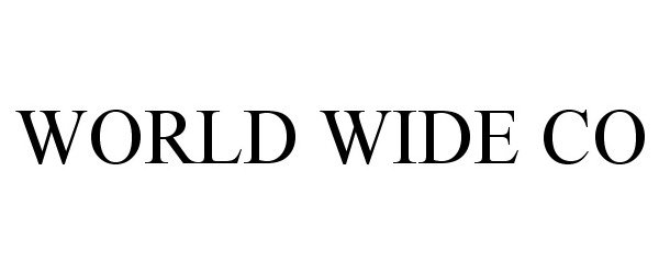 Trademark Logo WORLD WIDE CO
