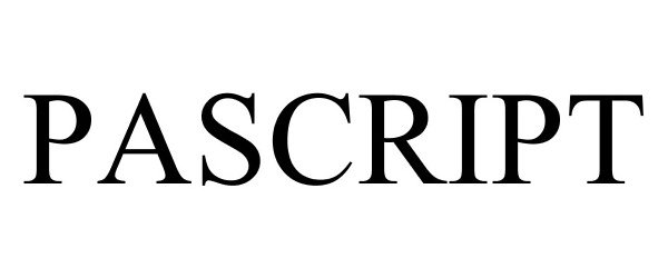 Trademark Logo PASCRIPT