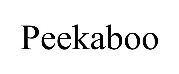 Trademark Logo PEEKABOO