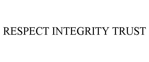  RESPECT INTEGRITY TRUST