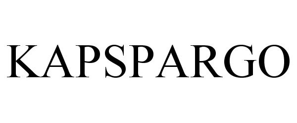 Trademark Logo KAPSPARGO