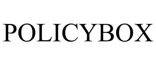 Trademark Logo POLICYBOX