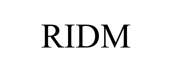 Trademark Logo RIDM