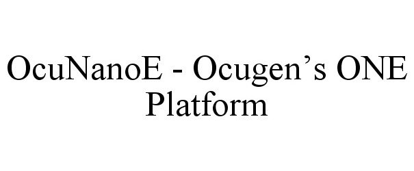  OCUNANOE - OCUGEN'S ONE PLATFORM