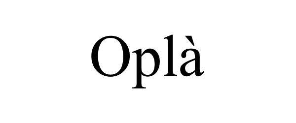  OPLÃ