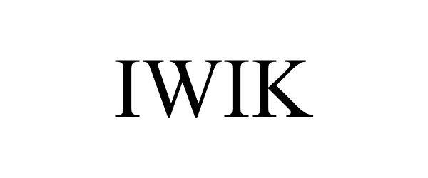 Trademark Logo IWIK