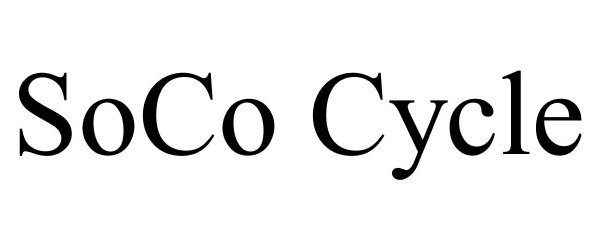 Trademark Logo SOCO CYCLE