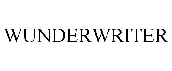 Trademark Logo WUNDERWRITERS