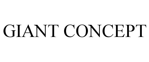 Trademark Logo GIANT CONCEPT