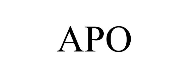 Trademark Logo APO