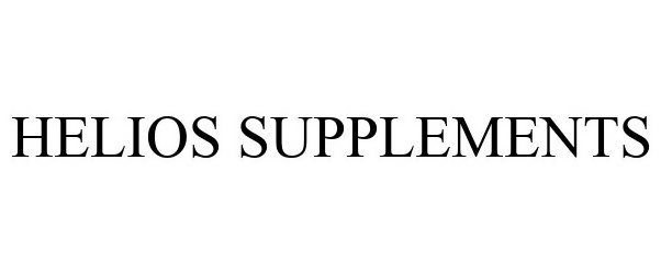 Trademark Logo HELIOS SUPPLEMENTS