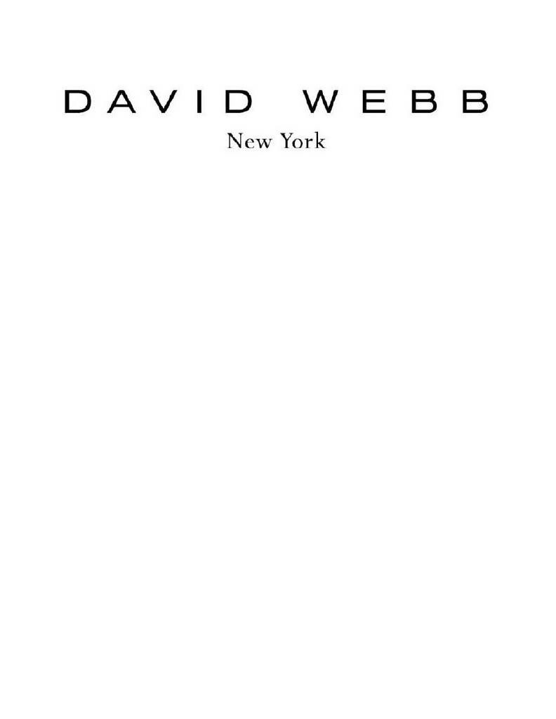 Trademark Logo DAVID WEBB NEW YORK