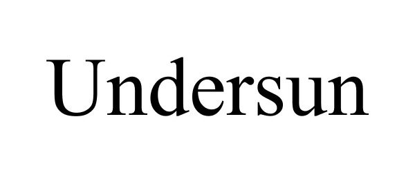Trademark Logo UNDERSUN