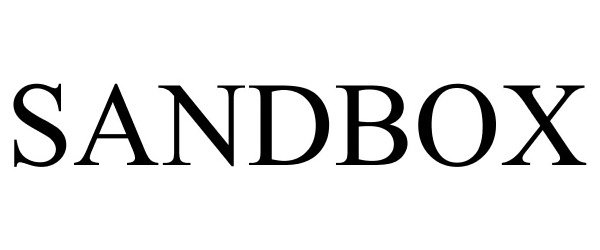 Trademark Logo SANDBOX