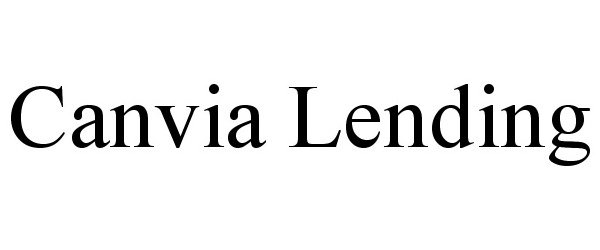 Trademark Logo CANVIA LENDING