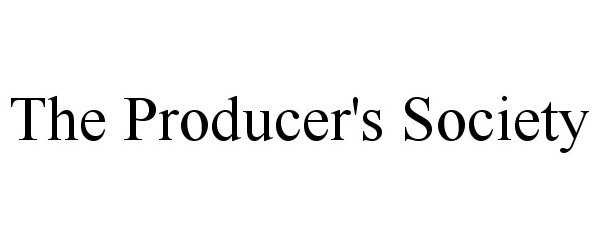  THE PRODUCER'S SOCIETY