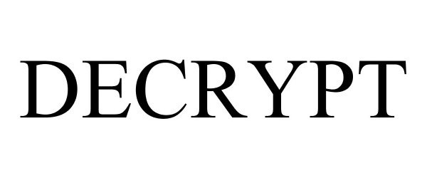 Trademark Logo DECRYPT