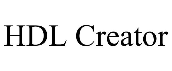 Trademark Logo HDL CREATOR