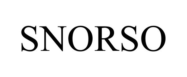 Trademark Logo SNORSO