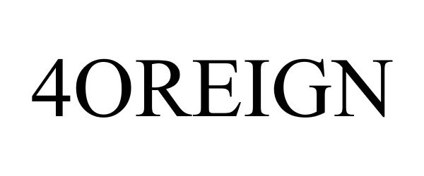 Trademark Logo 4OREIGN