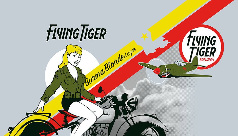 Trademark Logo BURMA BLONDE LAGER FLYING TIGER FLYING BREWERY