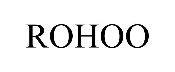 Trademark Logo ROHOO