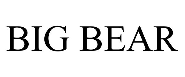 Trademark Logo BIG BEAR