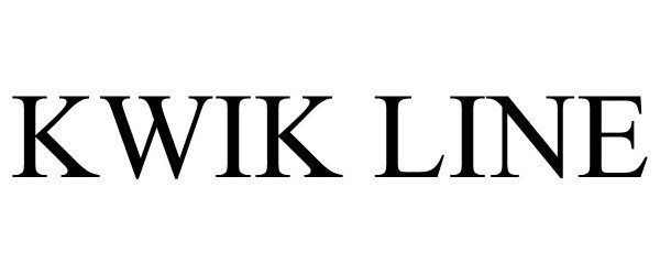 Trademark Logo KWIK LINE