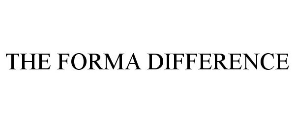  THE FORMA DIFFERENCE