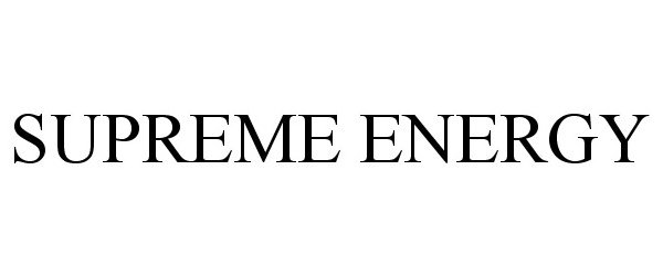 Trademark Logo SUPREME ENERGY